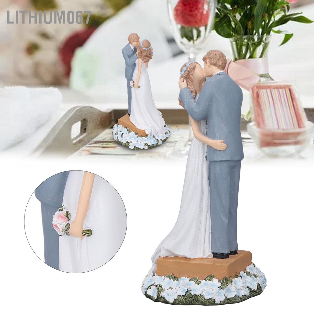 Tượng cặp đôi hôn nhau trang trí nội thất , mô hình tiểu cảnh - lãng mạn Cô dâu và chú rể Phong cách bày tỏ tình yêu Lithium067
