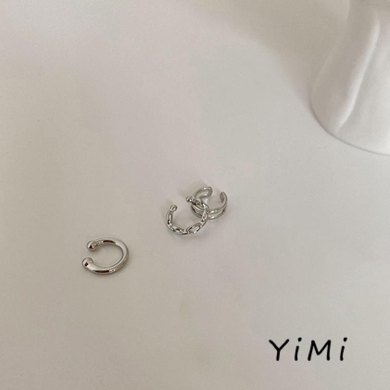 Set 3 khuyên kẹp vành tai kiểu dây xích đơn giản phong cách retro Hong Kong cao cấp cho nữ