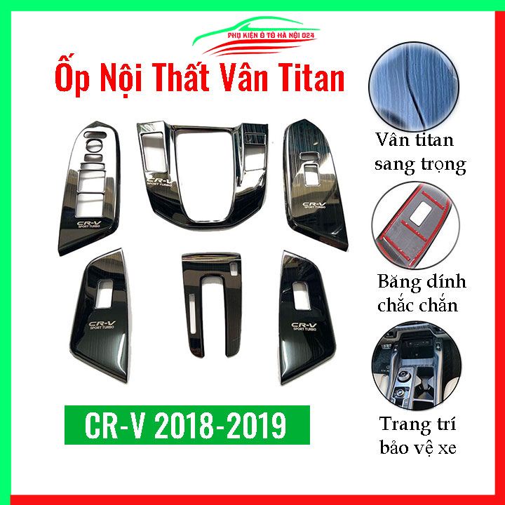 Ốp nội thất cho xe ô tô Honda CR-V 2018-2019 vân Titan bảo vệ chống trầy xước và làm đẹp xe