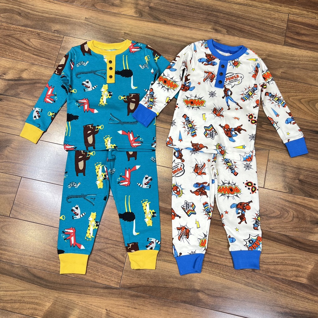 Bộ cotton bozip dài tay cho bé trai