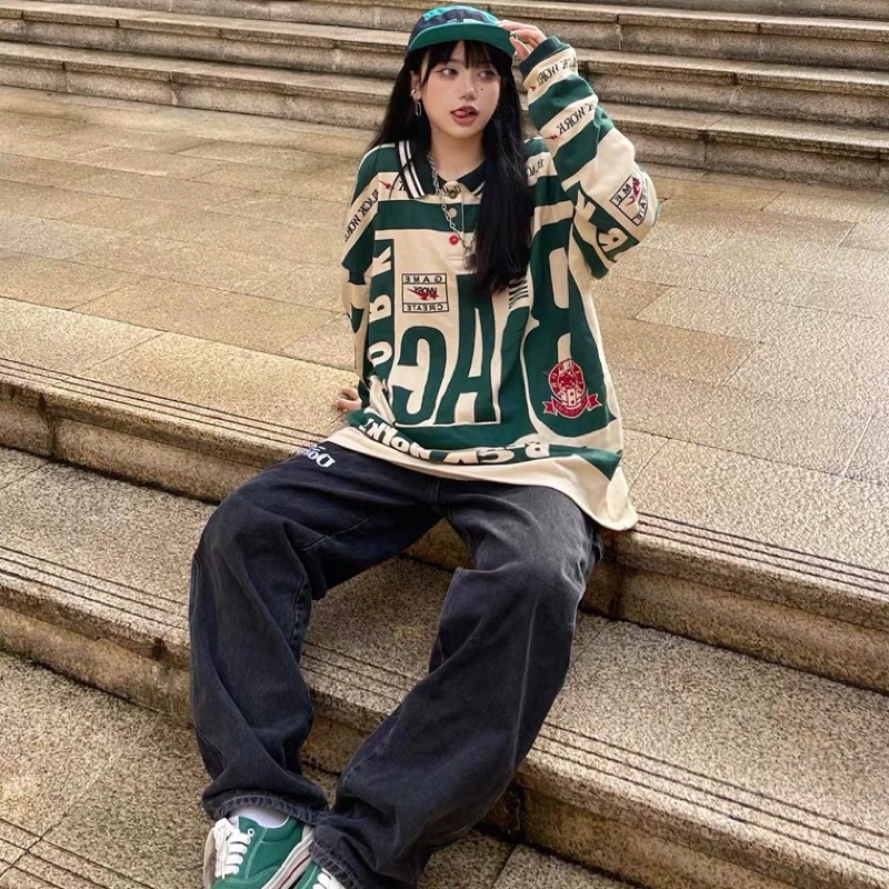 Áo Polo Dài Tay Unisex 🌼 Áo Thu Đông Black 🌼 Phong Cách Streetwear Best Seller