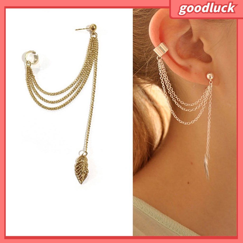 1 Khuyên Tai Dáng Dài Phối Tua Rua Phong Cách Gothic Cá Tính