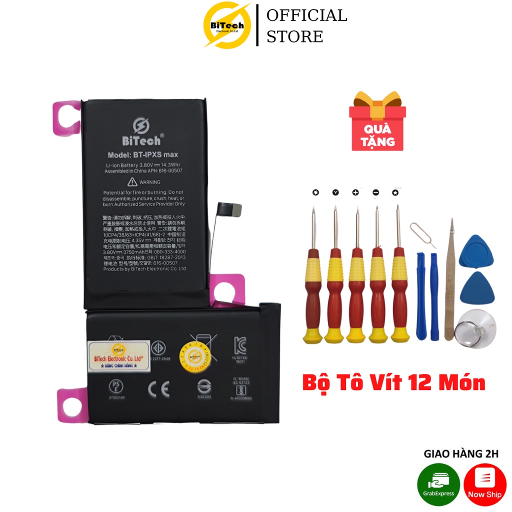 Pin điện thoại dung lượng cao BITECH BT-XS Max ( dung lượng 3750 mAh )