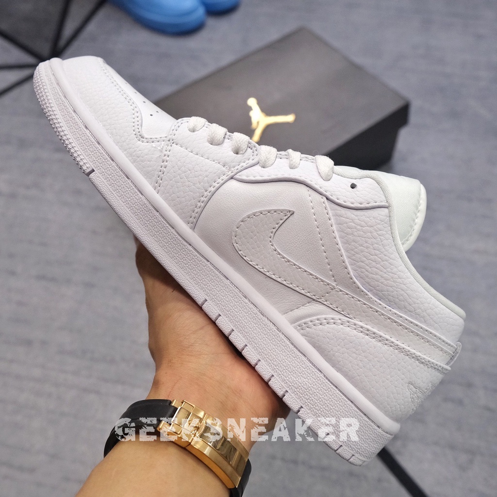 [Geeksneaker] Giày Thể Thao | Sneaker cổ thấp - Jordan 1 Low All WHITE