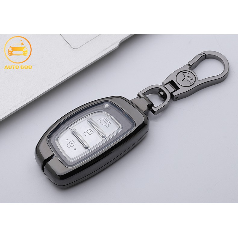 Ốp khóa Hyundai Tucson Elantra Grand I10 Titan Bạc Xám TPU