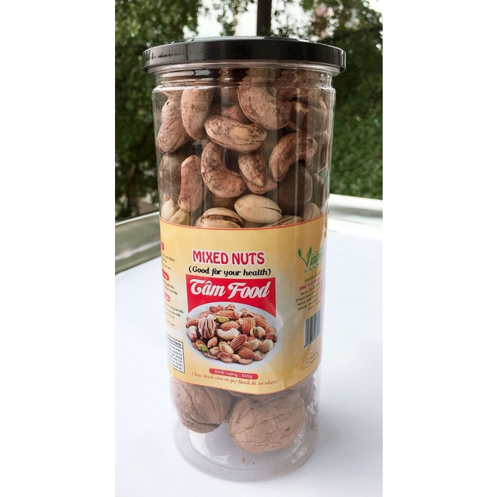 500g Mix các loại hạt dinh dương ( hạt dẻ, hạnh nhân, macca, óc chó, hạt điều nguyên )