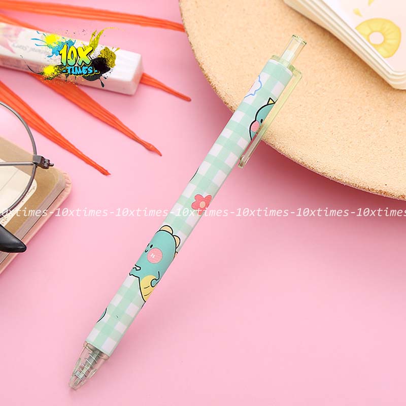 Bút gel bấm dễ thương khủng long xinh xắn ngòi 0,5 mm mực đen dùng dể viết bài, trang trí, quà tặng sinh nhật bạn gái