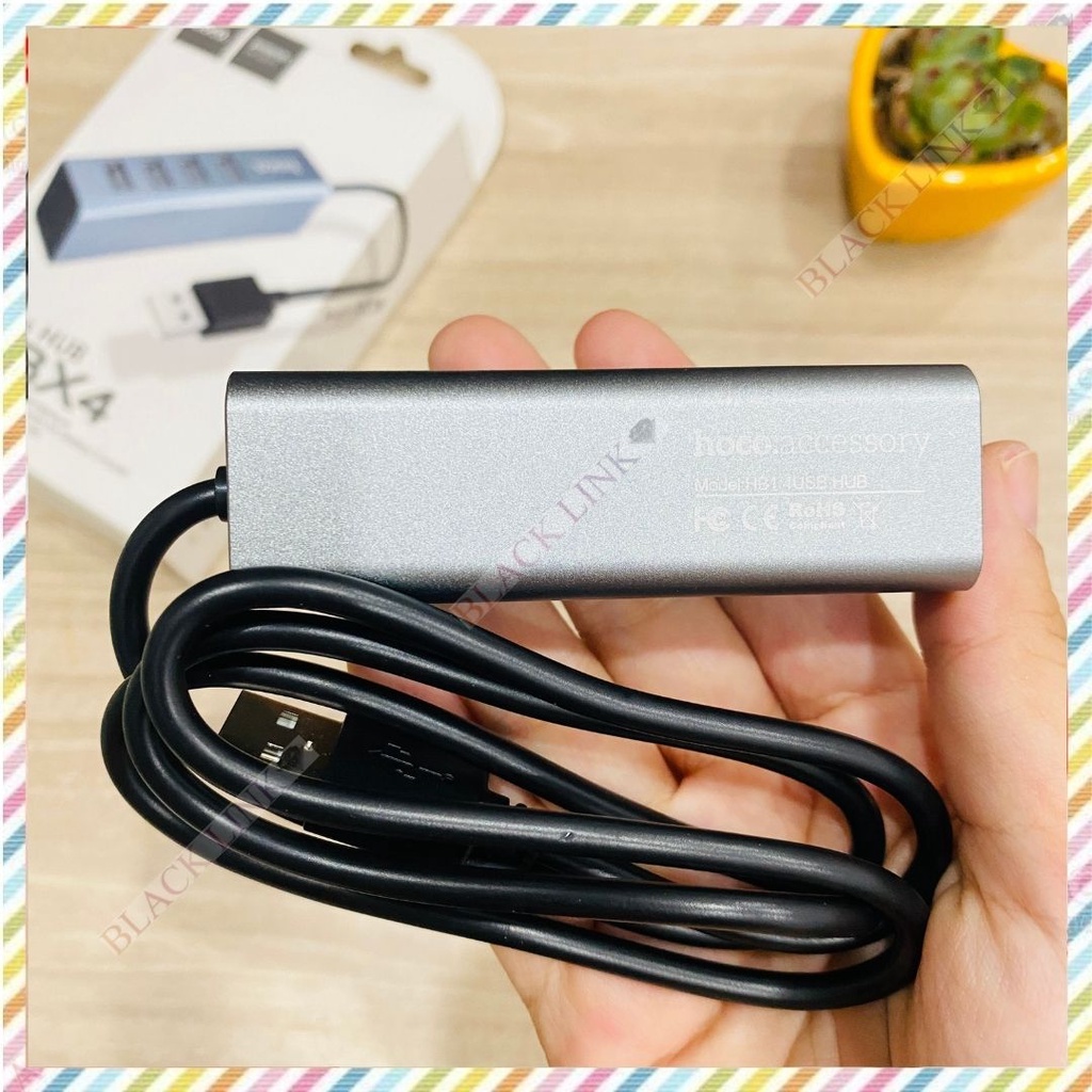 Bộ HUB Bộ Chia Cổng Hoco HB1 4in1 USB sang 4 cổng USB Truyền Dữ Liệu Nhanh Tương Thích Mọi Hệ Điều Hành