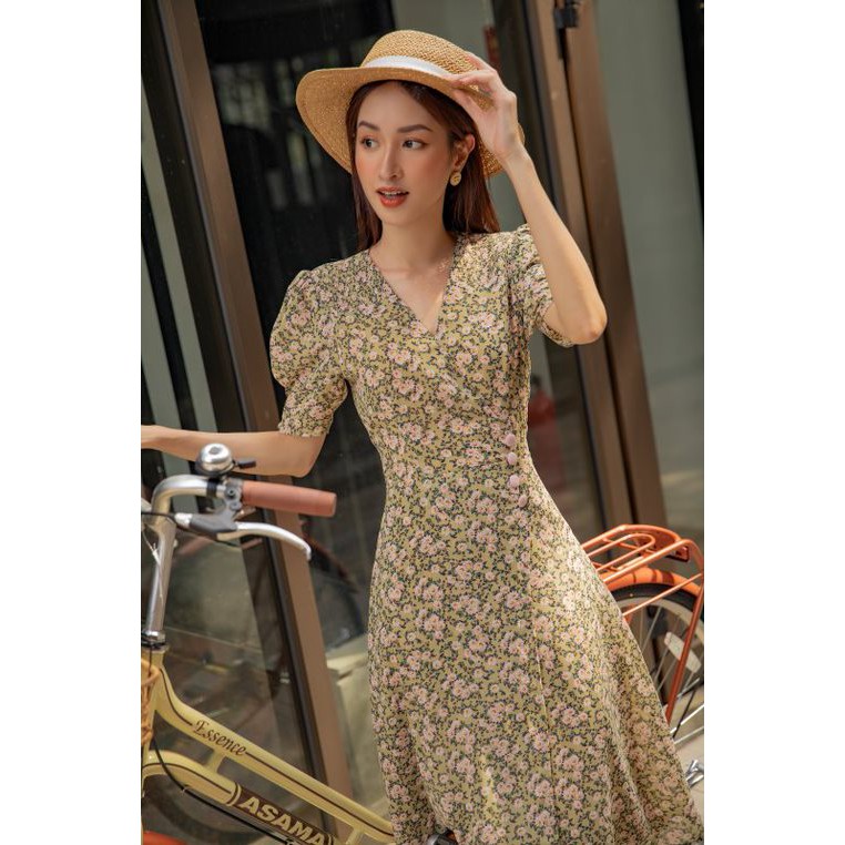 OLV - Đầm Livia Floral Midi | BigBuy360 - bigbuy360.vn