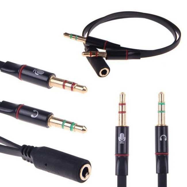 Cáp chia Audio 3.5mm ra Mic và Tai nghe