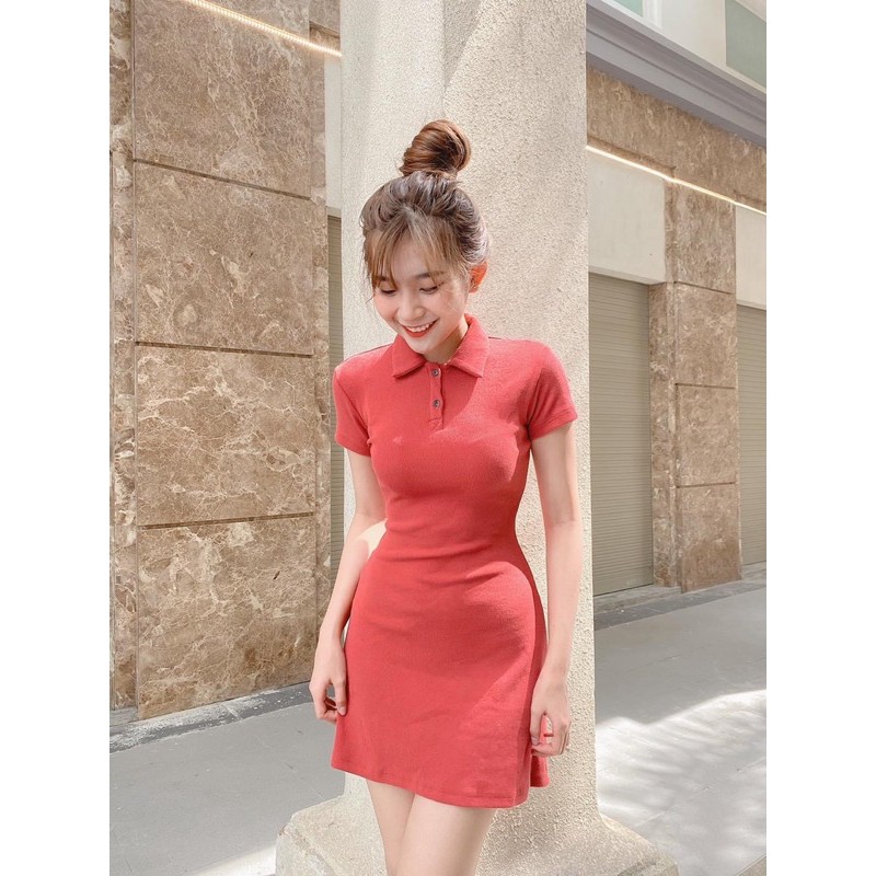 Đầm thun gân POLO NECK DRESS | BigBuy360 - bigbuy360.vn