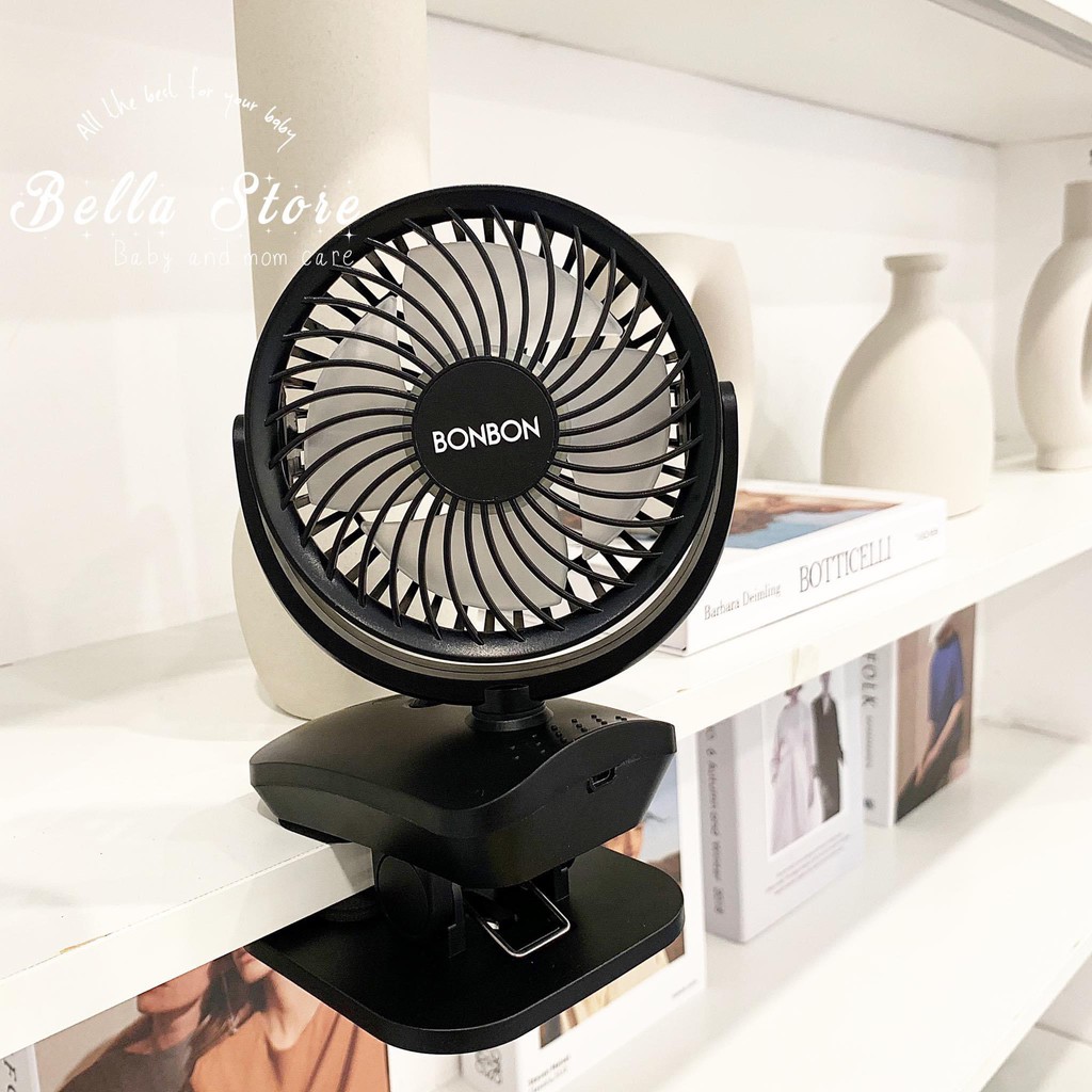 🆕 [SIÊU HÓT] QUẠT TREO XE ĐẨY VÀ ĐỂ BÀN MÀU ĐEN VÀ TRẮNG CAO CẤP 💦 | BigBuy360 - bigbuy360.vn