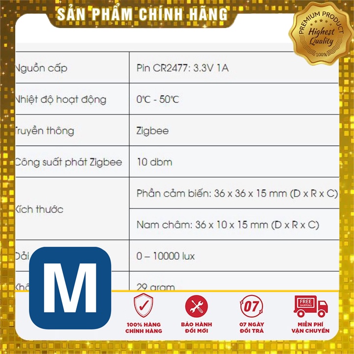 Pin thay thế cảm biến của LUMI CR2477🍀 Cảm biến cửa từ Lumi LM-DSZ Chuyển động LM-MD