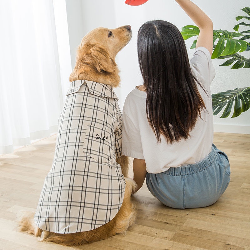 ✧₪Quần áo cho chó Vật nuôi mỏng Chó trung bình Chó lớn Áo sơ mi mùa hè