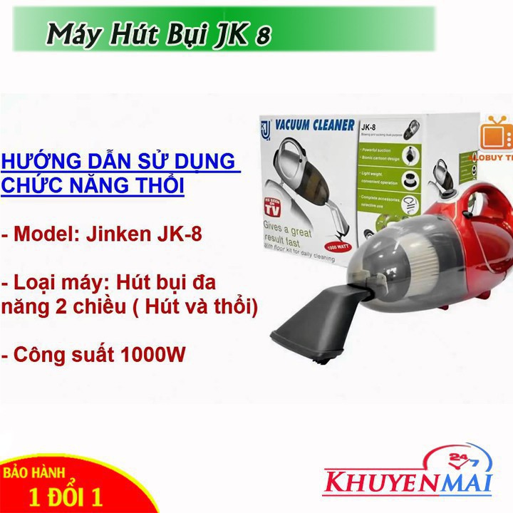 [XẢ KHO+FREE SHIP] Máy Hút Bụi 2 chiều mini Vacuum Cleaner JK-8