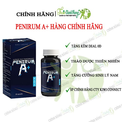 PENIRUM A+ Viên Uống Hỗ Trợ Tăng Cường Sinh Lý Nam HỘP 30 VIÊN [CHÍNH HÃNG]