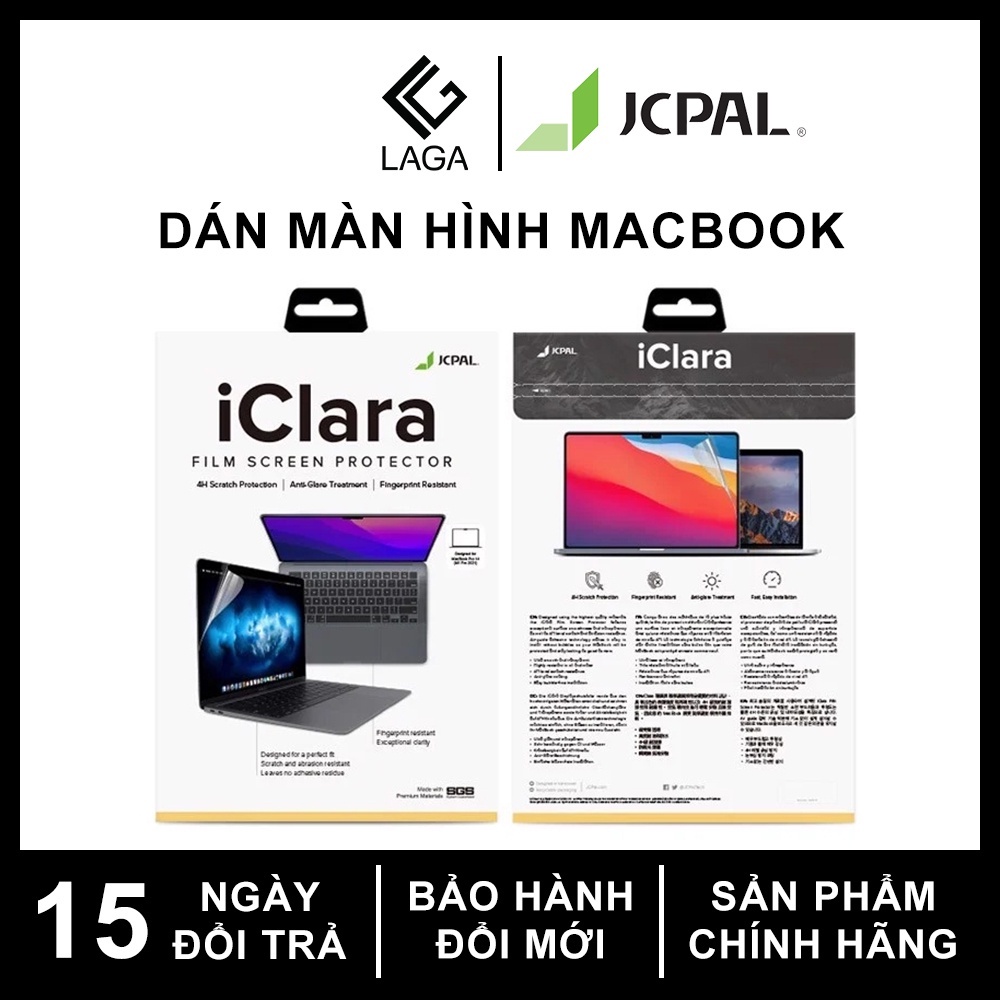 Dán Màn Hình JCPAL iClara Macbook Pro 13 / Air 13 / Pro 16