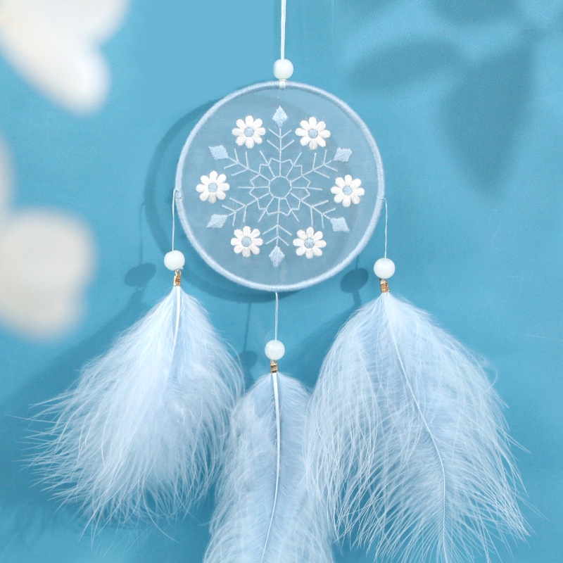 Chuông Gió Thêu Thủ Công diy Hình Dreamcatcher Phong Cách Cổ Điển Cho Người Mới Bắt Đầu