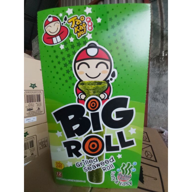 Rong biển cuộn Bigroll Tao Kae Noi Thái Lan hộp 12 gói | BigBuy360 - bigbuy360.vn