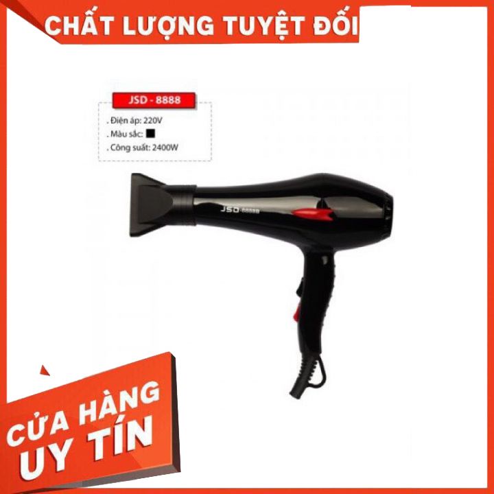 Máy sấy tóc JSD-8888-B (1350W), điều chỉnh 3 tốc độ -MÁY MÀU ĐEN CẦM CHẮC TAY - CHẠY MẠNH SÀI CỰC BỀN -BÁN CHAY J NHẤT