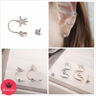 SET BÔNG TAI HOA TAI NỮ KẸP TAI KIỂU DÁNG NGÔI SAO J0327
