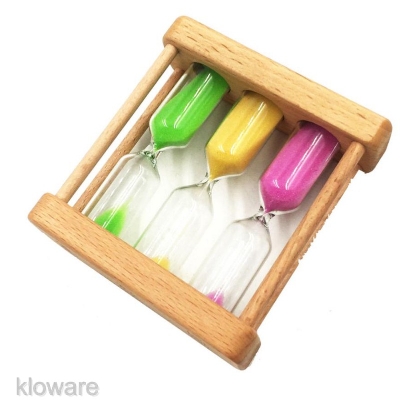 Đồng Hồ Cát Bằng Gỗ 1 + 3 + 5 Phút Dùng Trang Trí Nhà Cửa