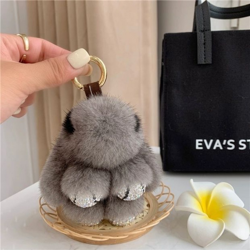 Móc Khóa Thỏ Nhồi Bông Dễ Thương Dành Cho Nữ