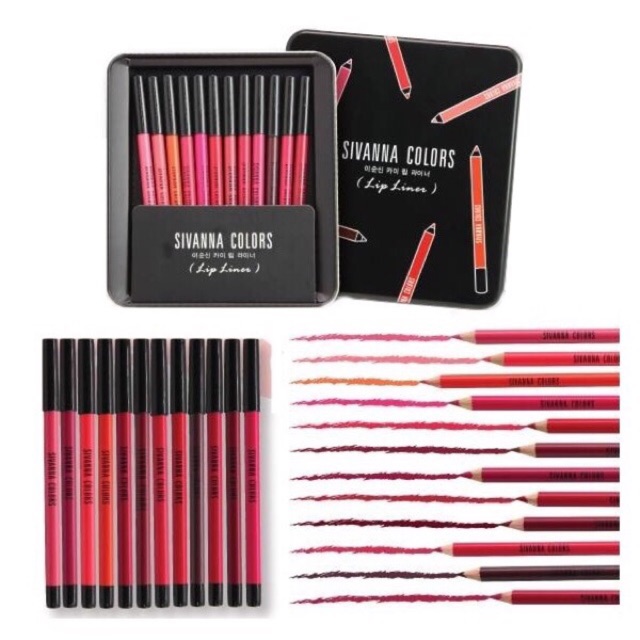 Bộ son bút chì The Saem Eco Soul Multi Pencil Lip Set 12 Son