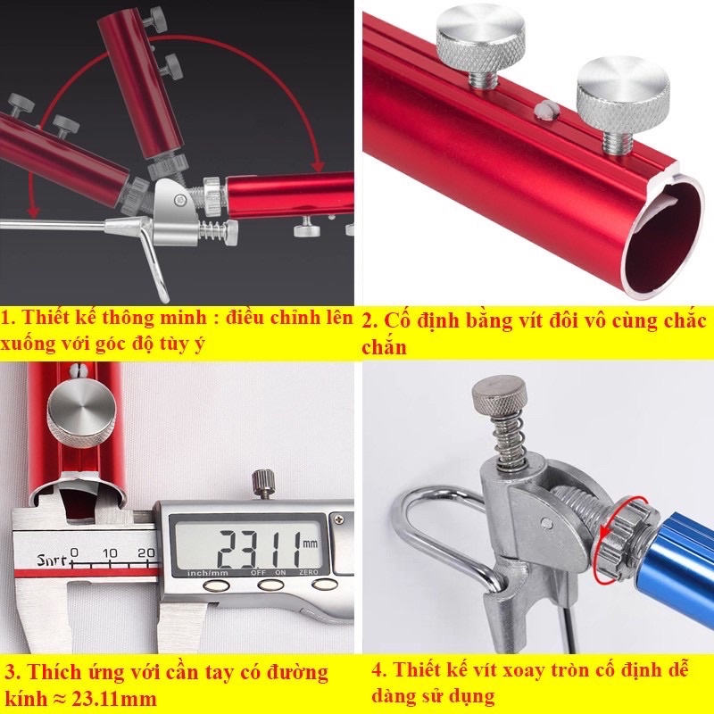 Chân Cắm Đất Gác Cần Câu Đài Chống Cần Câu Đài, dùng để cắm đất hoặc cắm ghế câu cá