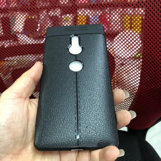Ốp lưng Sony xz2 dẻo vân da