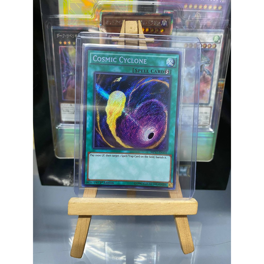 Lá bài thẻ bài Yugioh Cosmic Cyclone - Secret Rare - Tặng bọc bài nhựa bảo quản