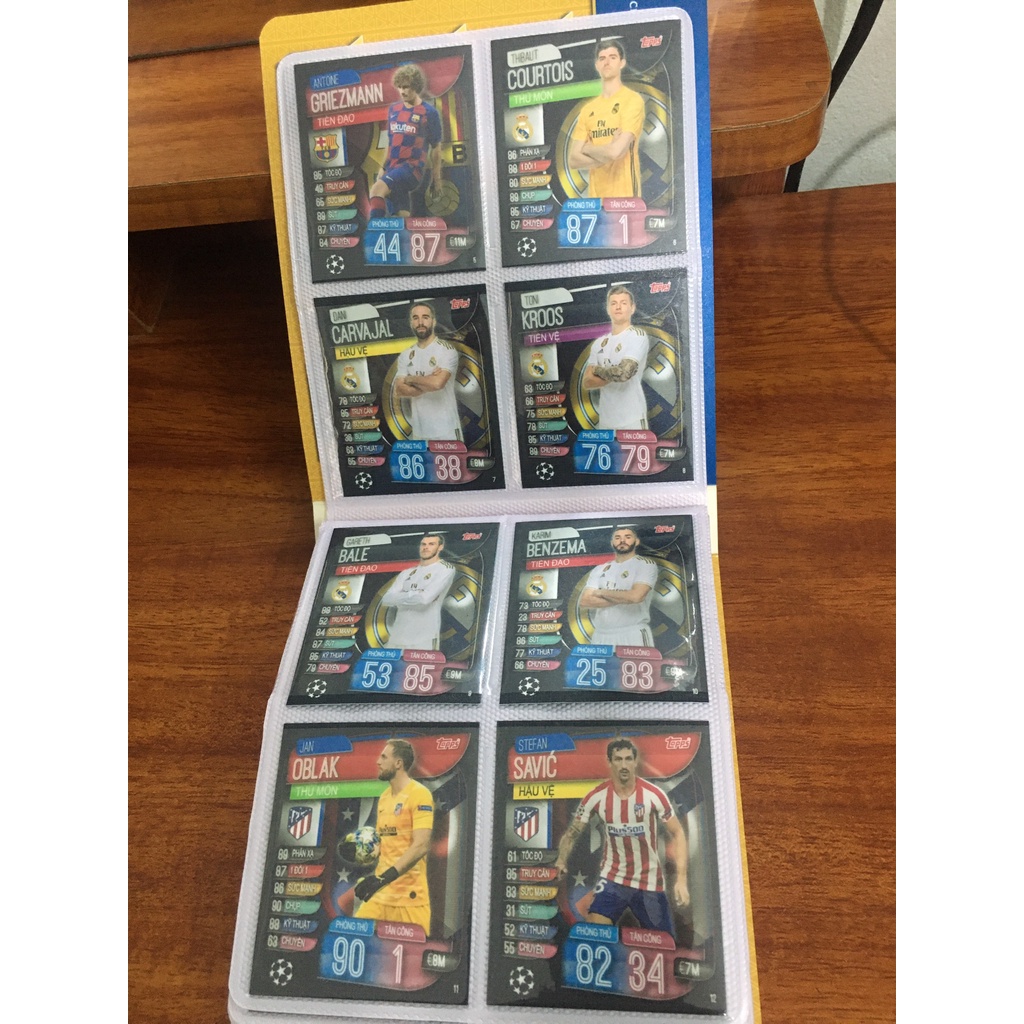 Bộ Sưu Tập 88 Thẻ Cầu Thủ In Album Match Attax 2019-20