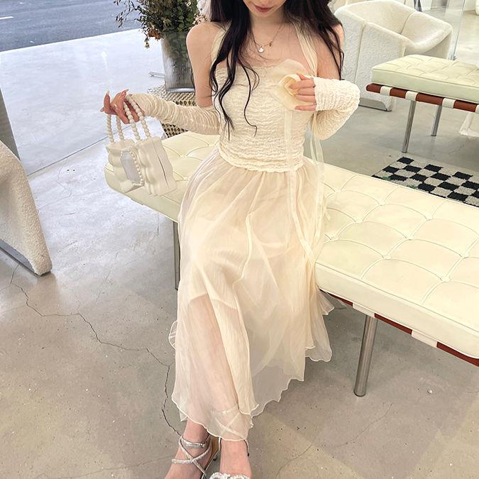 Đầm Dài Màu Trắng Trơn Phong Cách Mới Quyến Rũ Dễ Phối Đồ 2022