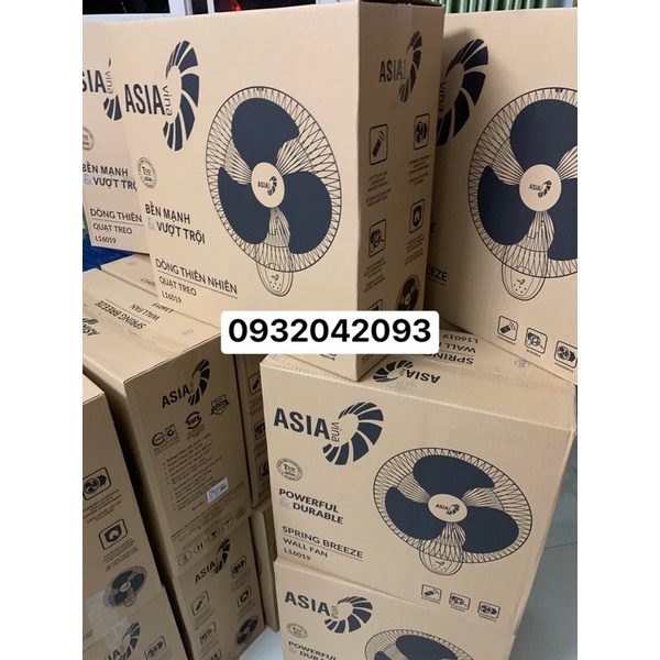 QUẠT TREO TƯỜNG ASIA L16019  CÓ REMOTE. HÀNG CHÍNH HÃNG CÔNG TY. BẢO HÀNH ĐẦY ĐỦ