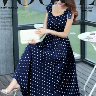 Đầm dự tiệc xòe chấm bi-DN07210
