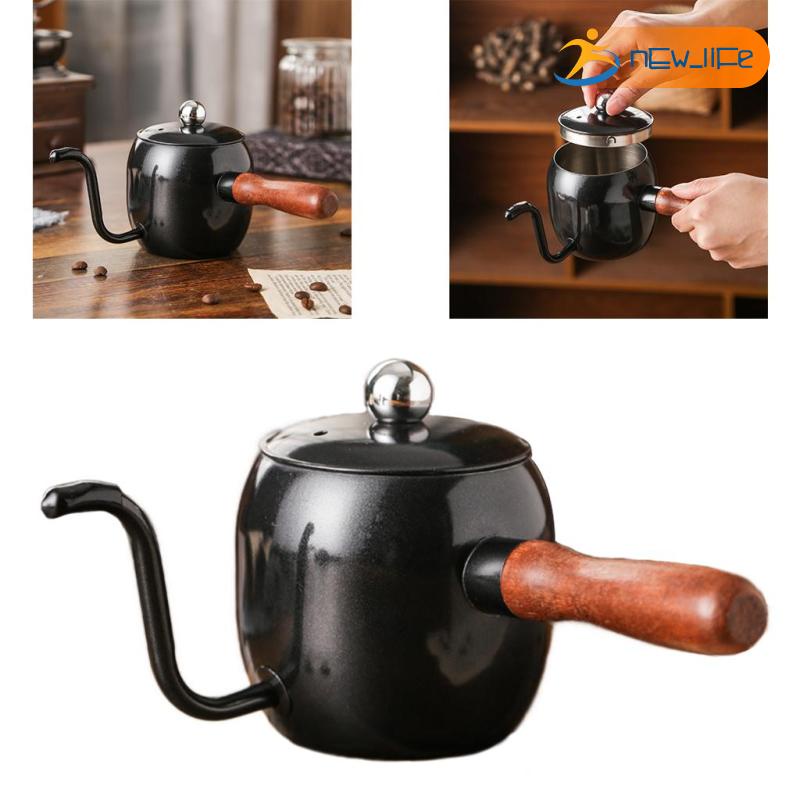 Ấm Trà / Cà Phê Cổ Ngỗng Bằng Bạc Chất Lượng Cao Shiwaki5