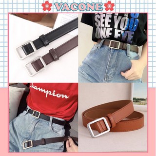 Thắt lưng nữ Vacone dây nịt lưng da khóa vuông style năng động TL2