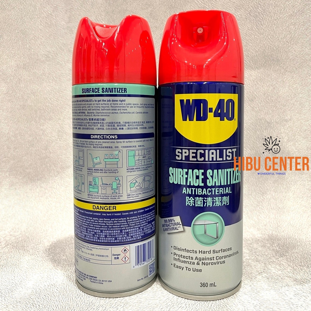 Dung Dịch Diệt Khuẩn Bề Mặt WD-40 Specialist Surface Sanitizer 360ml
