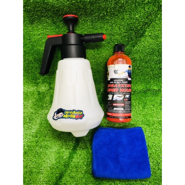 Bình Phun Bọt Rửa Xe Hơi Xe Máy 1.5l Bình Xịt Rửa Xe Bọt Tuyết Bình Xịt PA Áp Suất Cao Bình Phun Áp Suất