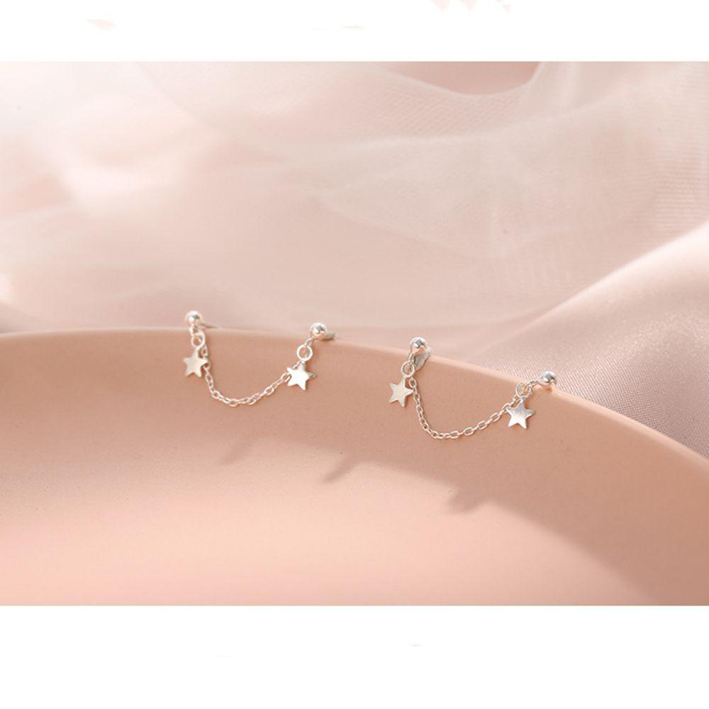 Khuyên Tai Ngôi Sao Hai Lỗ Xỏ Lỗ Tai