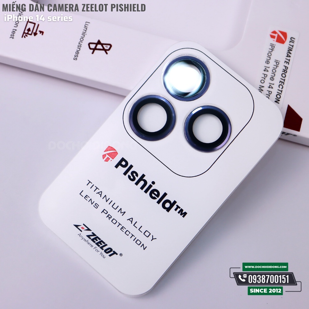 Miếng dán cường lực camera Zeelot PIshield cho iPhone 14 - 14 Plus - 14 Pro - 14 Pro Max