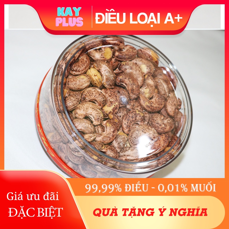 [Loại Xuất Khẩu] Hạt điều rang muối nguyên hạt Loại A+ Cao Cấp - 500gram