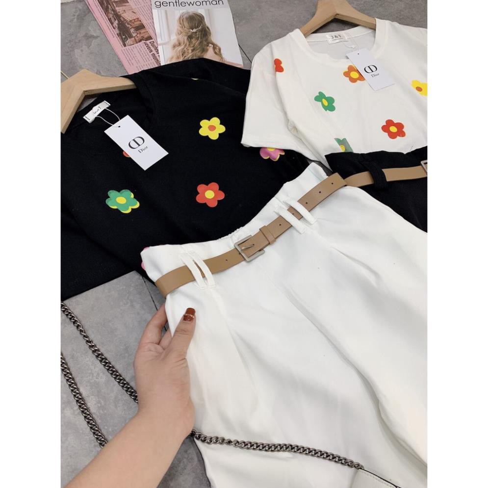 Set đồ nữ cá tính, set quần sóc áo thun đi chơi sang chảnh mùa hè đẹp YA140 | BigBuy360 - bigbuy360.vn