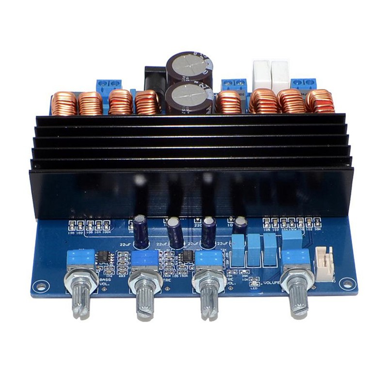 Module mạch tăng âm ( mạch khuếch đại ) 2.1 dùng sò TDA7498 Class-D 100W x 2 + 200W Sub mạch khuyếch đại âm thanh