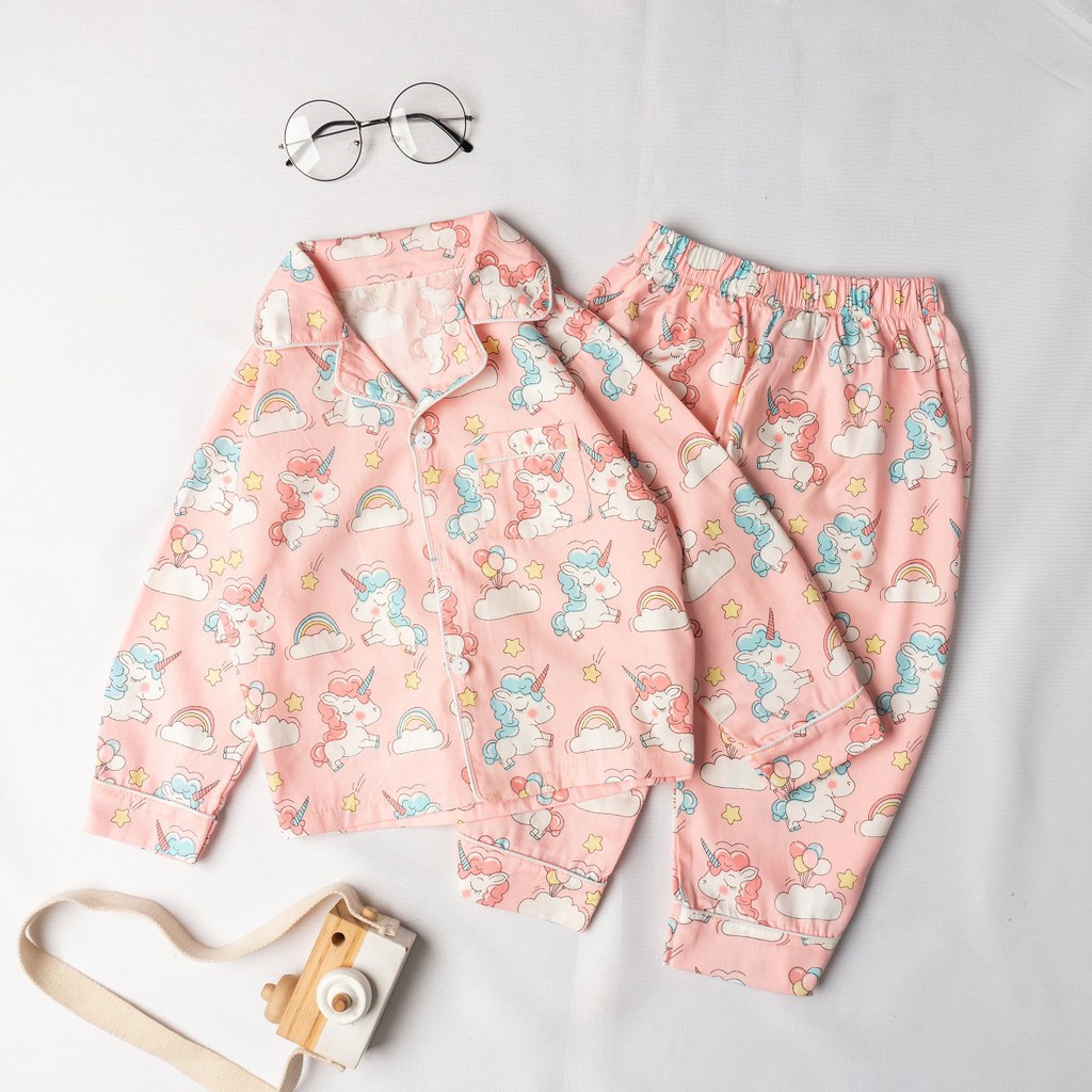 BỘ ĐỒ NGỦ PIZAMA COTTON LỤA SIÊU CUTE CHO BÉ