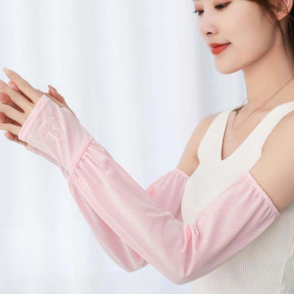 Găng Tay Chống Nắng Bằng Lụa Hở Ngón Hình Thỏ Thời Trang Mùa Hè Cho Nữ