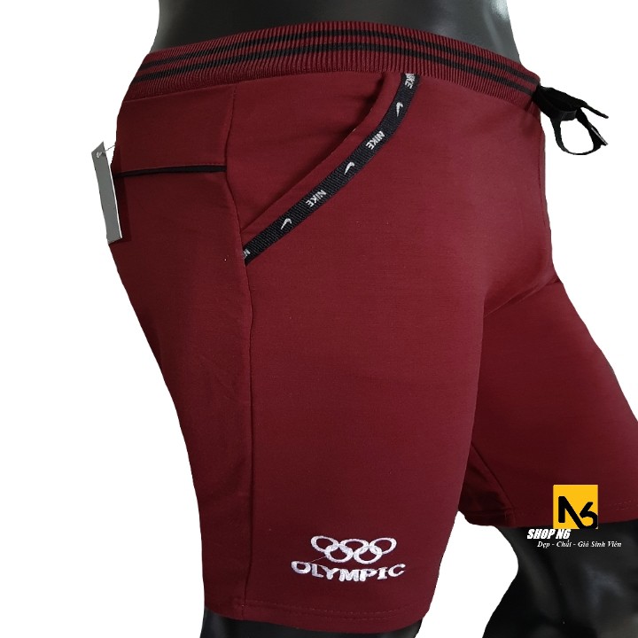 Quần short nam thể thao chất thun co giãn ,quần đùi nam phối bo lưng màu cao cấp ShopN6 - QS2