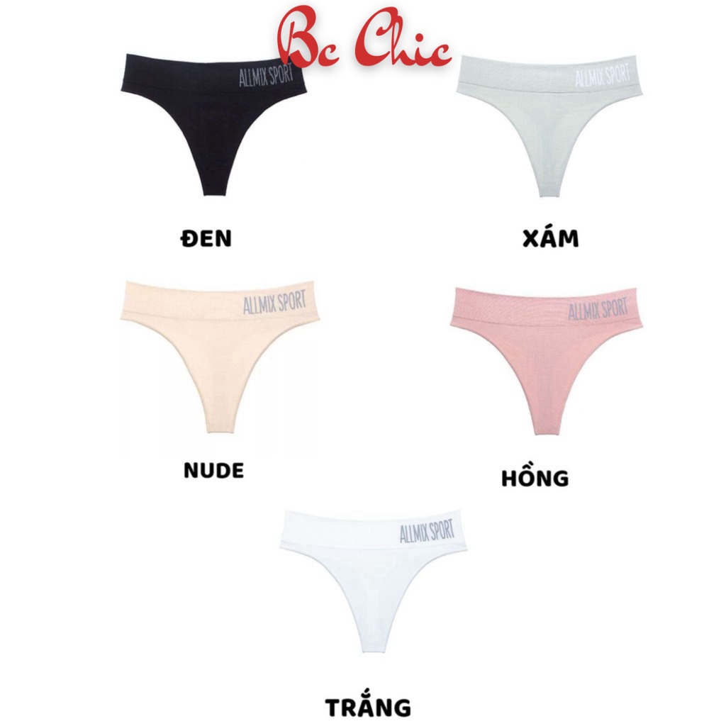 Quần Lót Nữ , Quần Lót Cotton Lọt Khe phối cạp chữ cá tính mã Q415 BC_CHIC LINGERIE