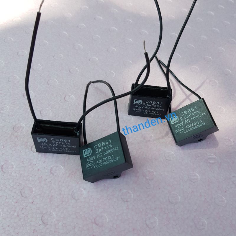 Tụ Quạt 1.5 Uf 2Uf 2.5Uf 3Uf 4Uf 5Uf