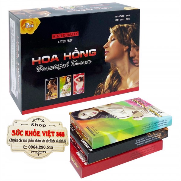 Bao cao su Hoa Hồng giá rẻ cho gia đình khách sạn hộp 120 cái
